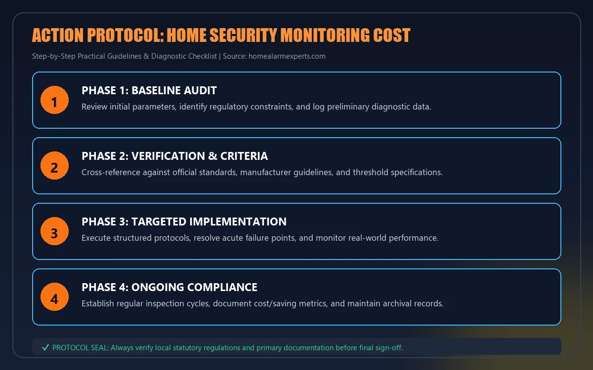 Step-by-step implementation protocol for home security monitoring cost